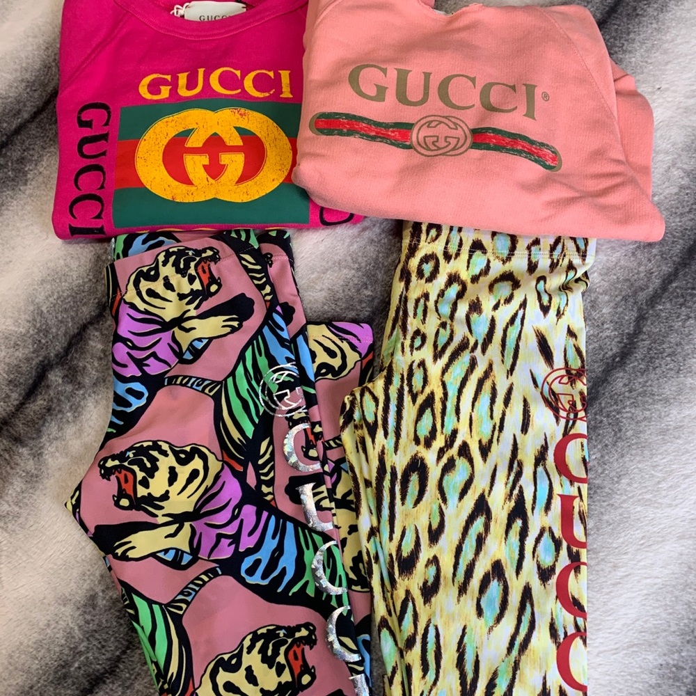 Gucci GG Gucci Logo Leo Leopard Leggings - Picture 12 of 12